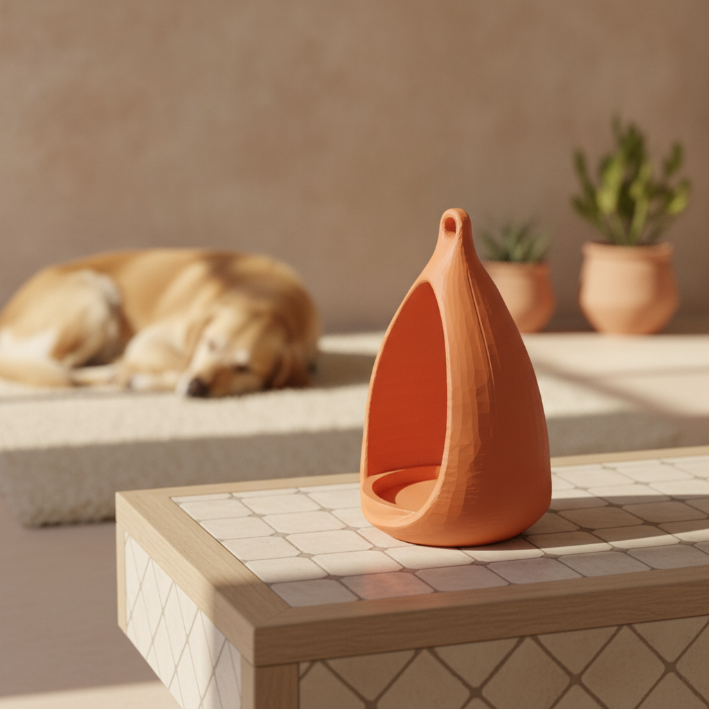 Mangeoire à oiseaux minimaliste — mise en scène