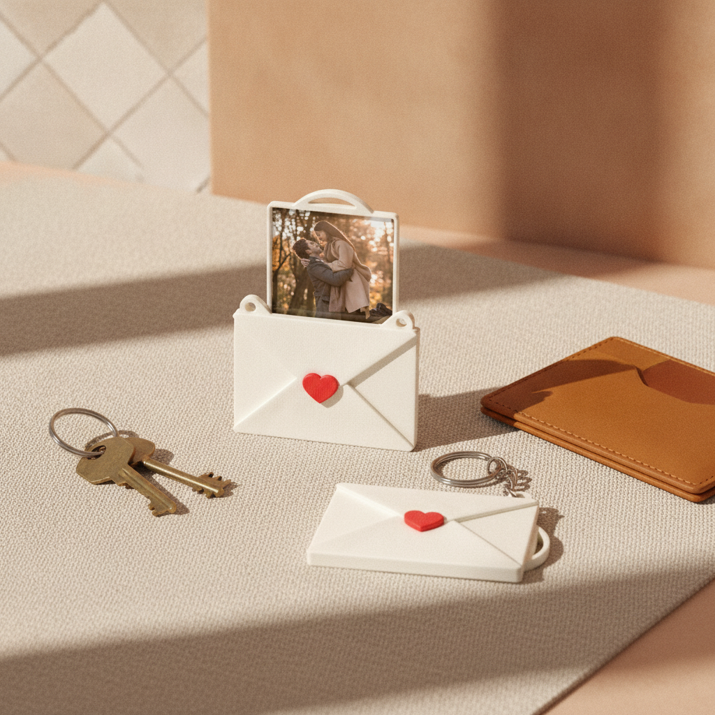 Love letter keyring — styled photo