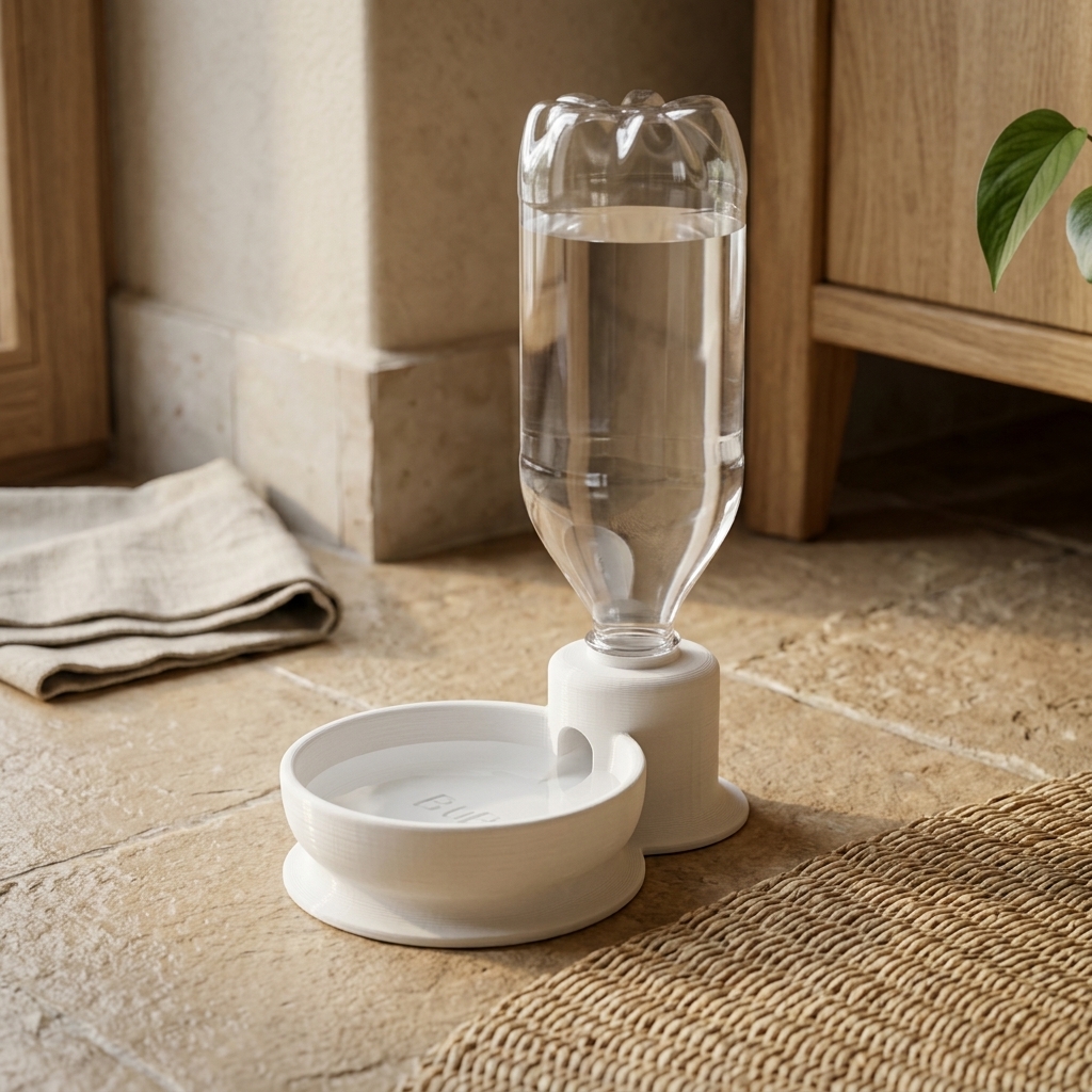 Self-filling water bowl — styled photo