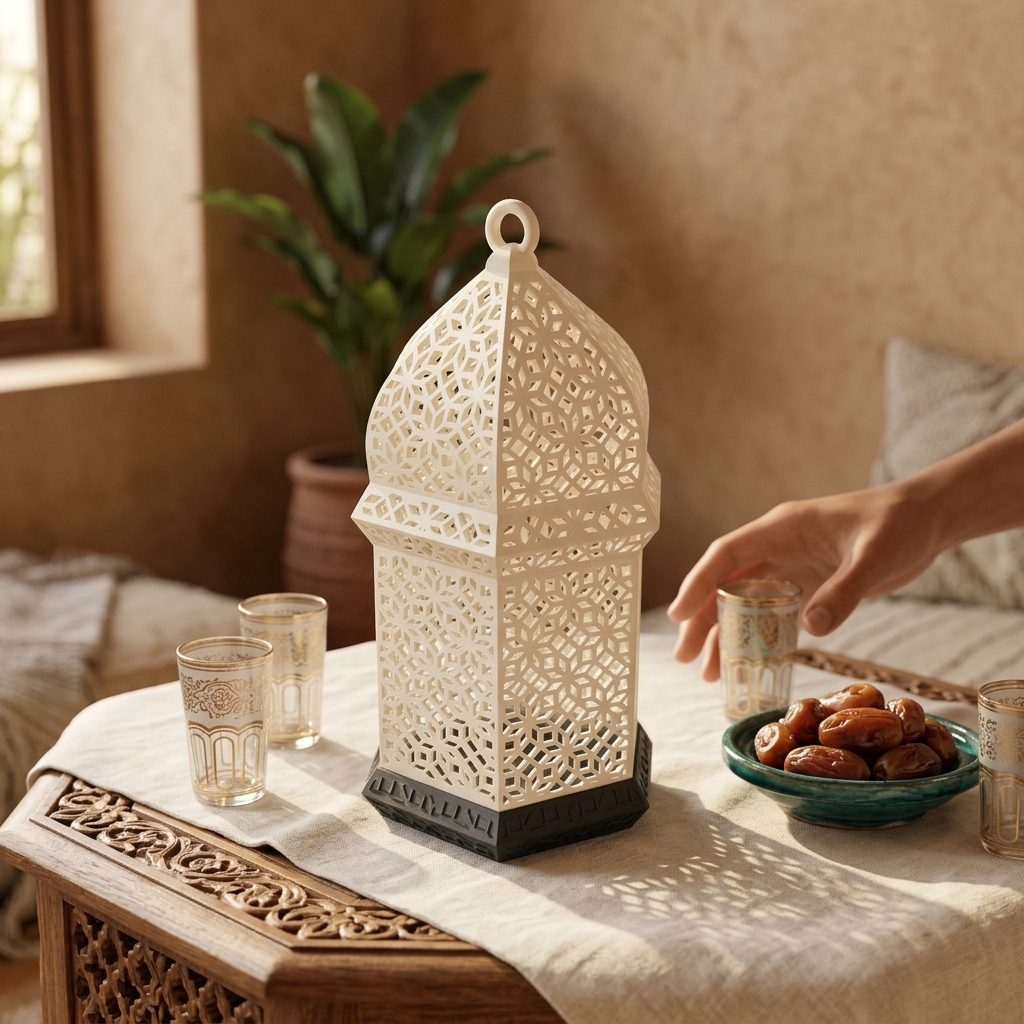 Noor Geometric Lantern — styled photo