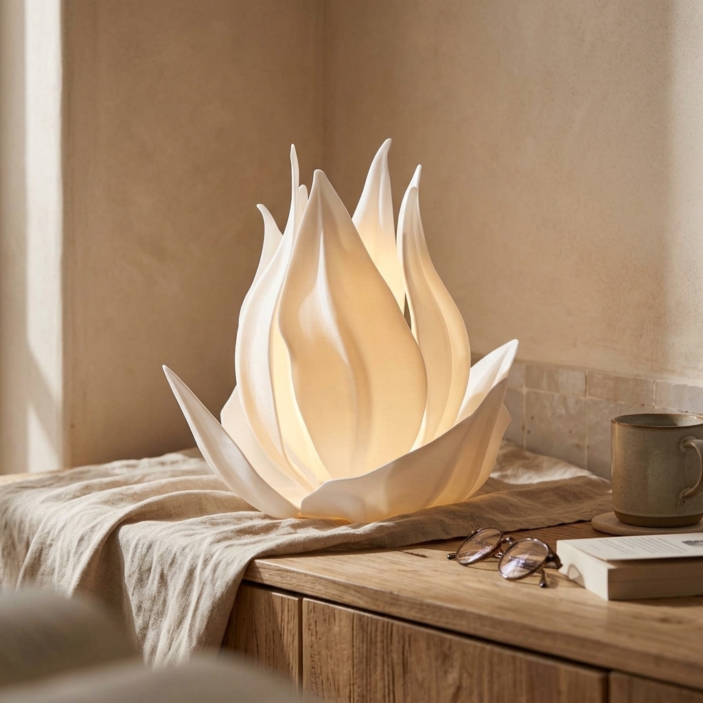 Lampe Flamme de Lotus — mise en scène