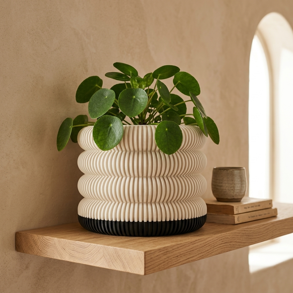 Coins Relief Planter — styled photo