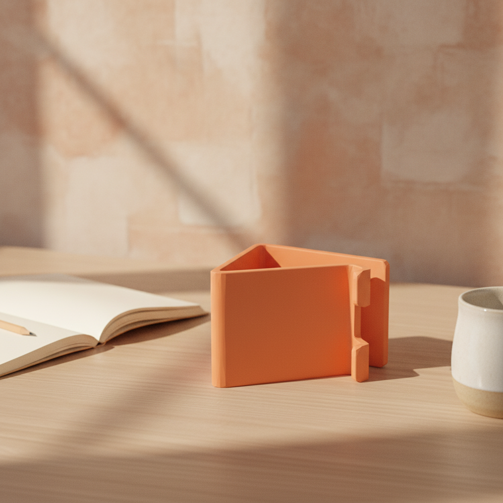 Essential phone stand — styled photo