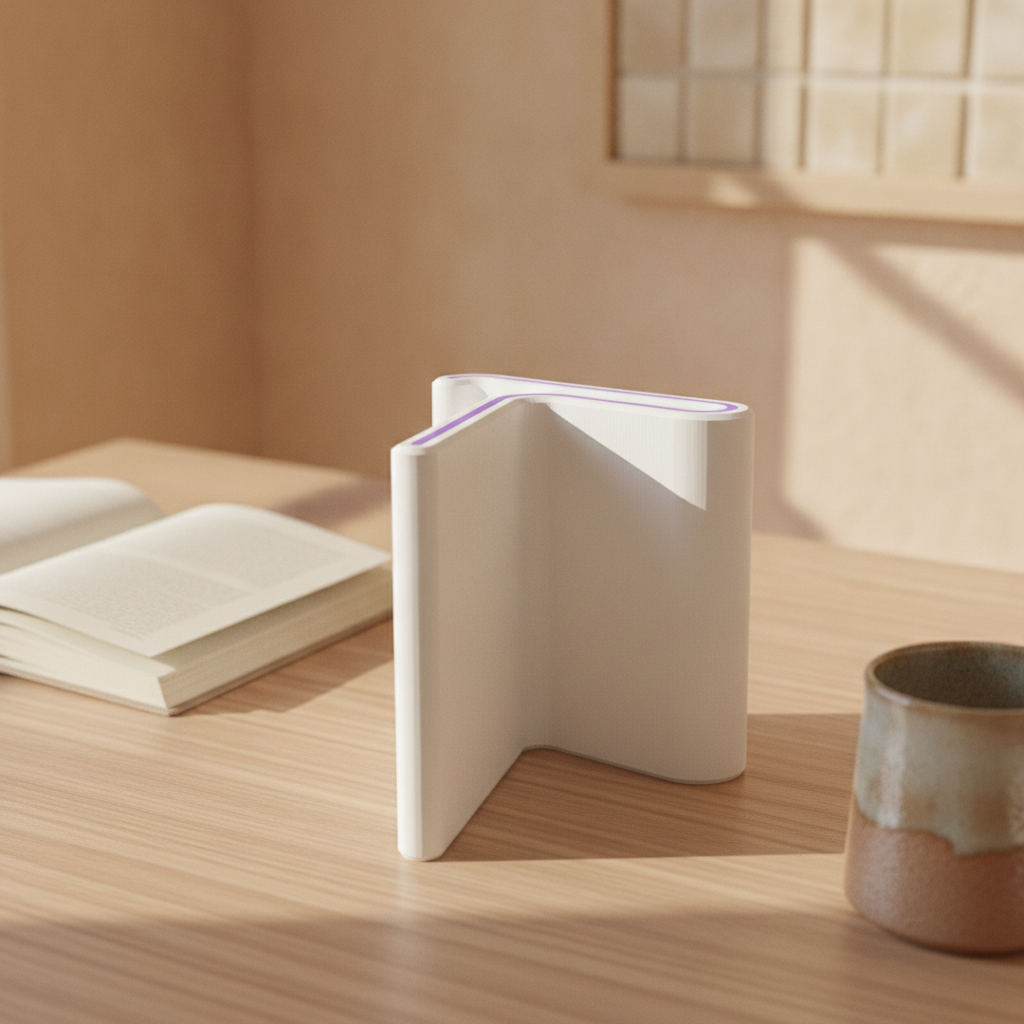 Two-tone phone stand — styled photo