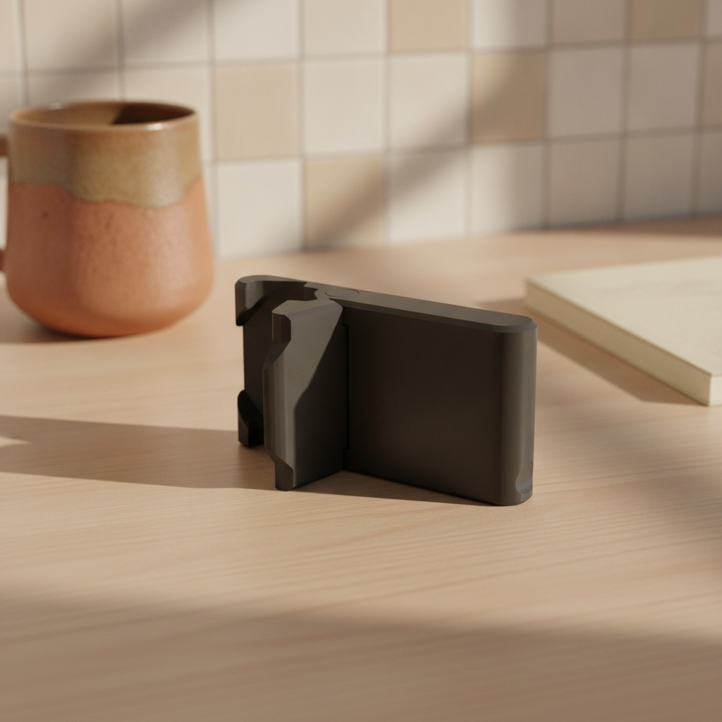 Pocket phone stand — styled photo