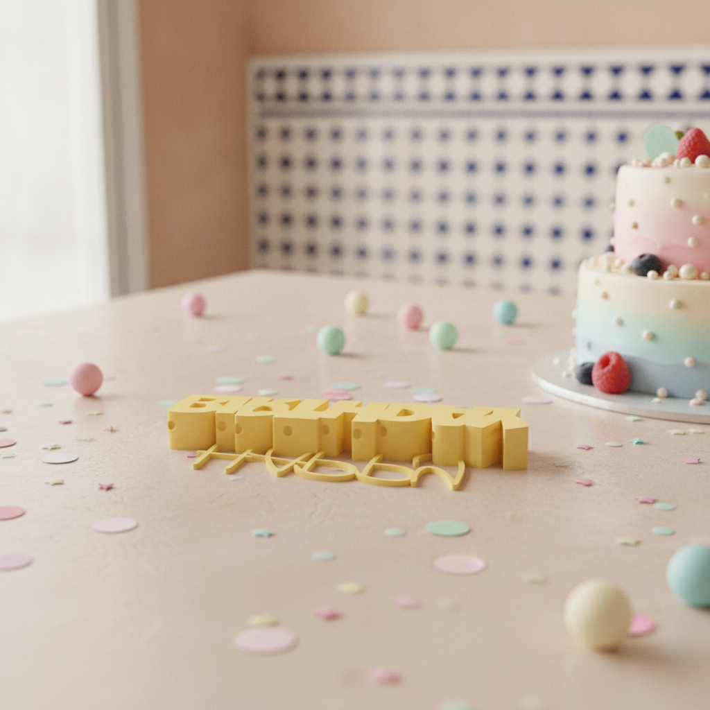 Boîte cadeau Happy Birthday — mise en scène