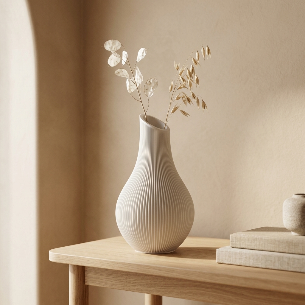 Shizu Japandi Vase — styled photo