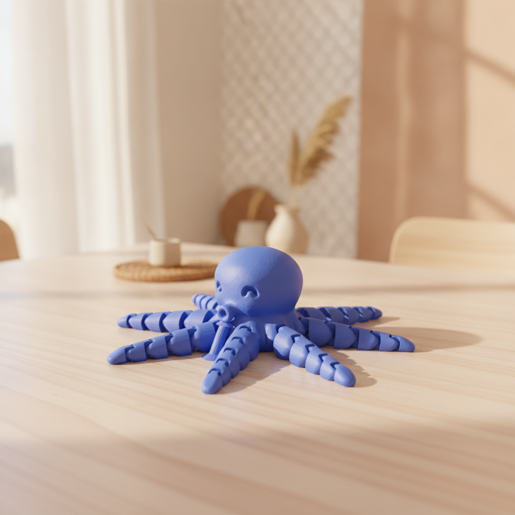 Mini articulated octopus — styled photo