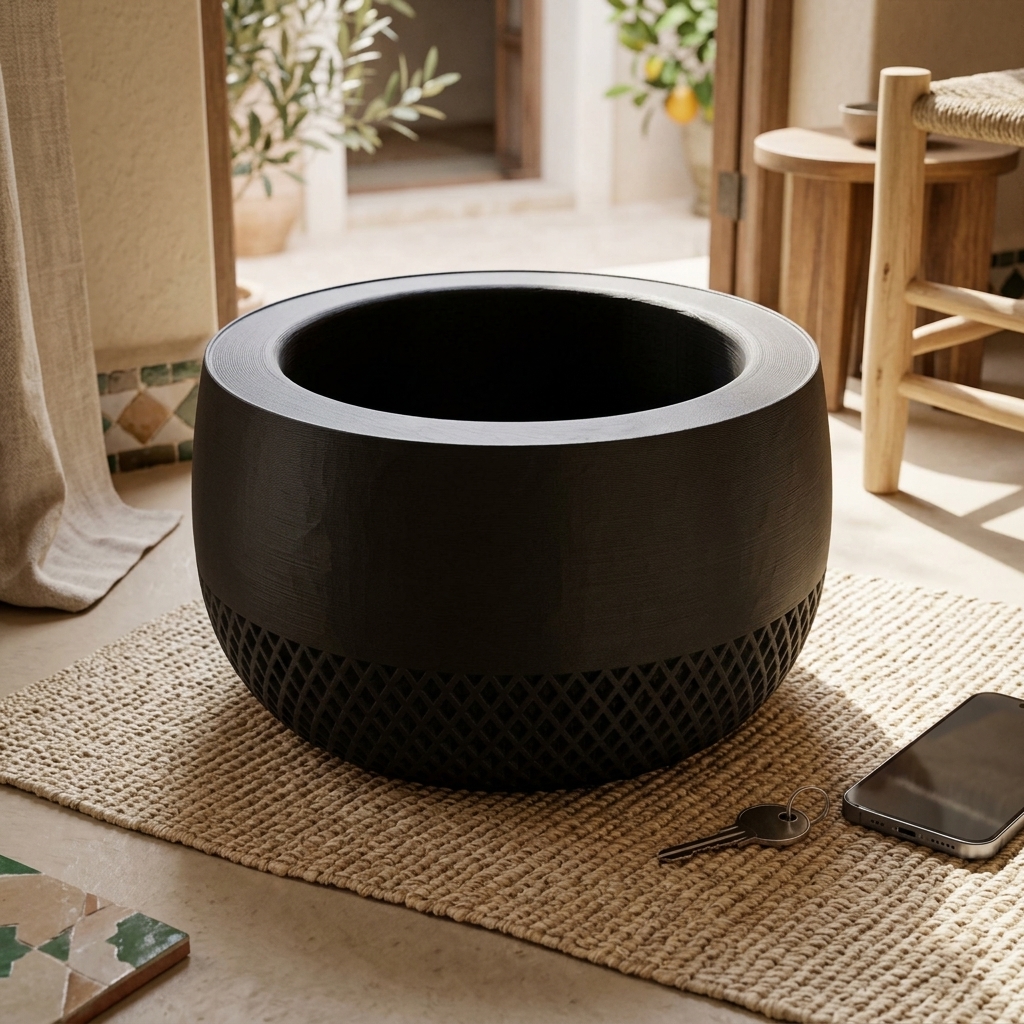 Sleek Pet Bowl Stand — styled photo