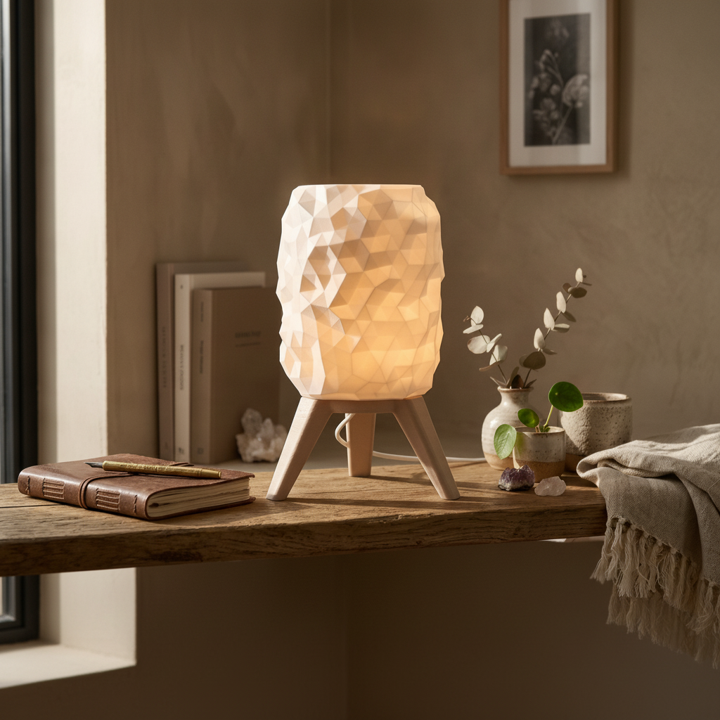 Lampe trépied — mise en scène