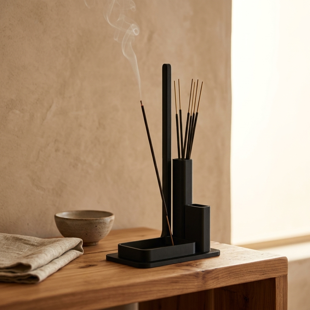 The Integrated Incense Holder — styled photo