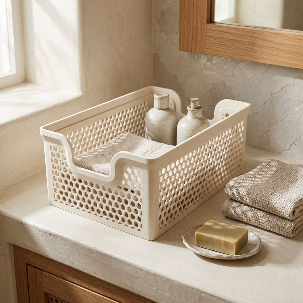 Stacking openwork basket — styled photo