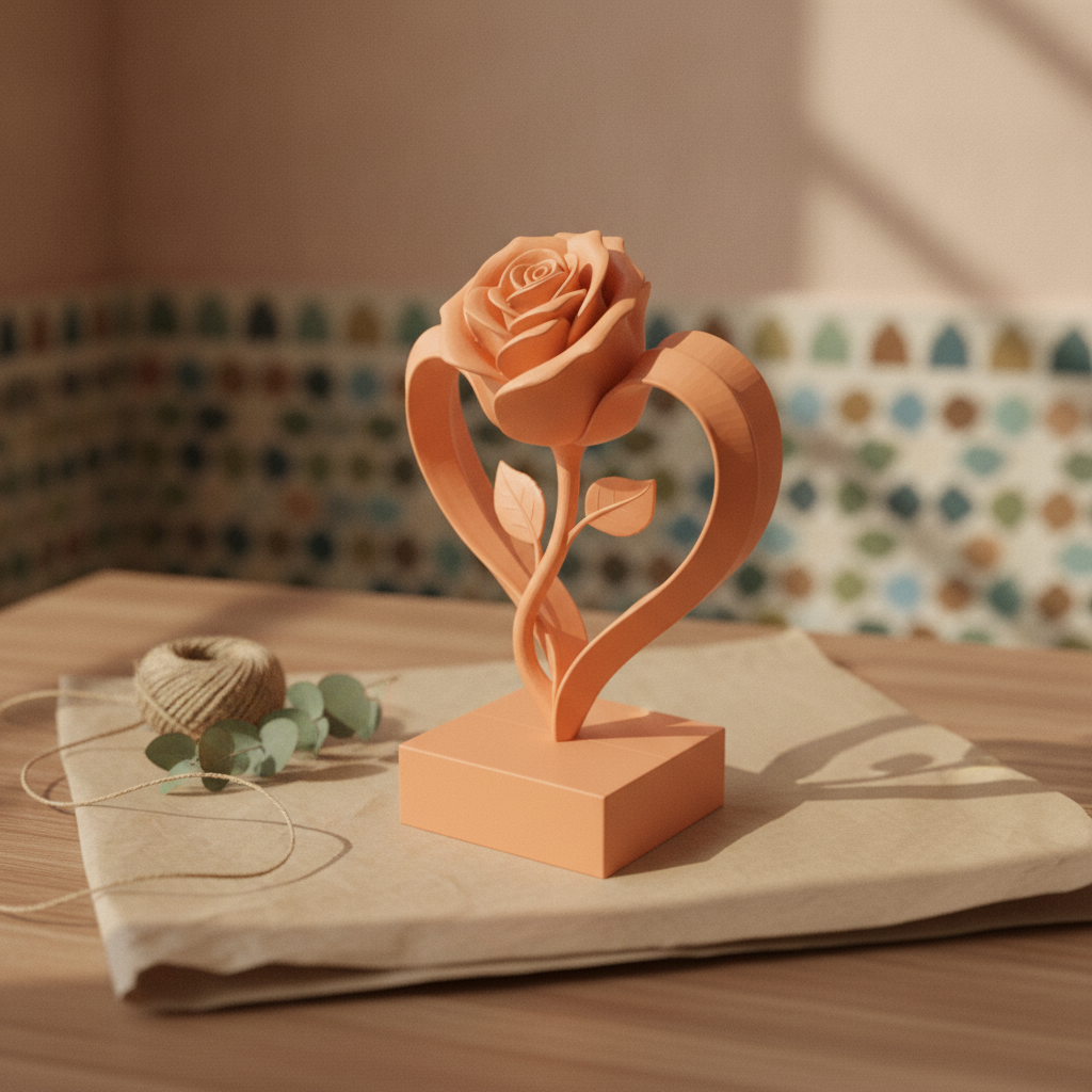Eternal rose heart — styled photo