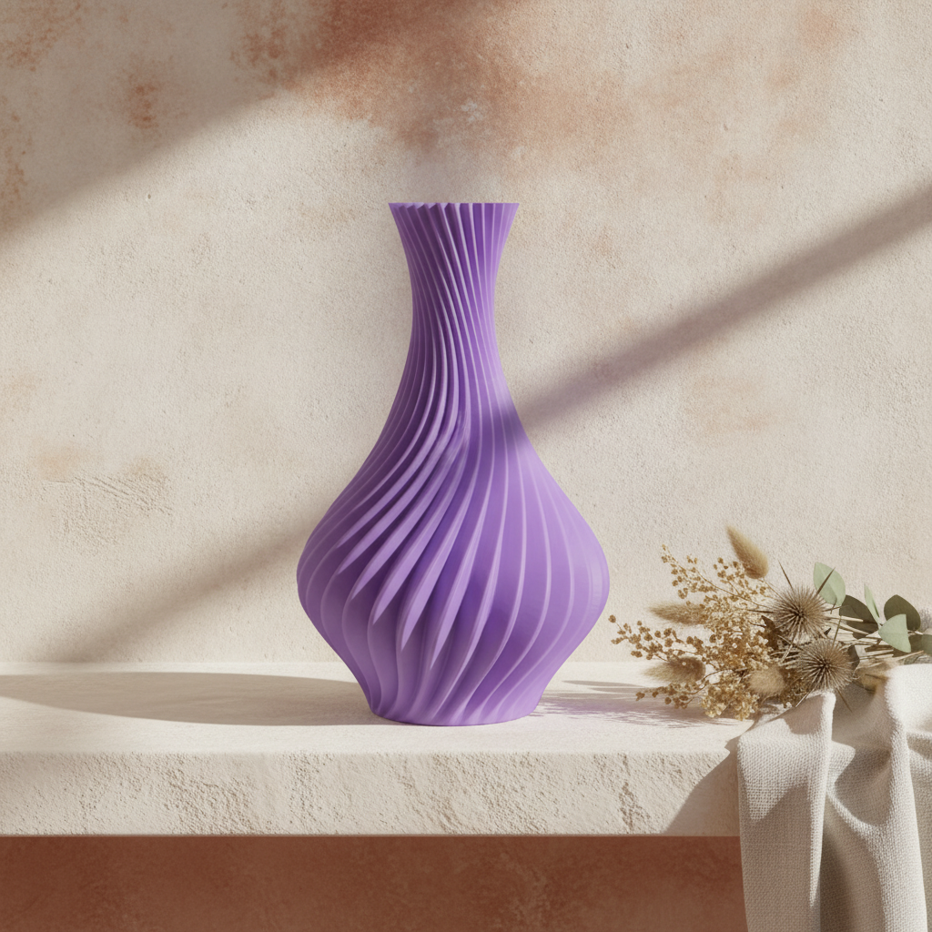 Vase spirale — mise en scène