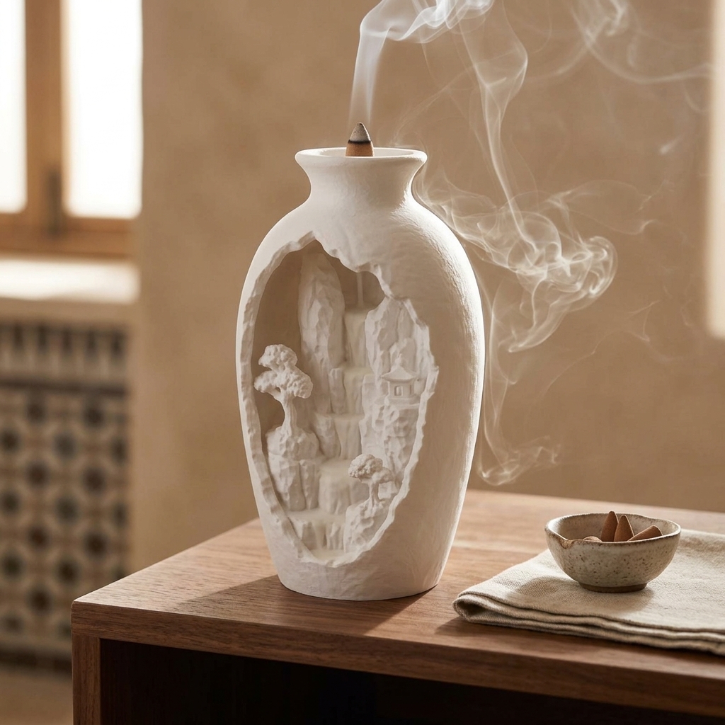 Cascading Mist Incense Burner — styled photo