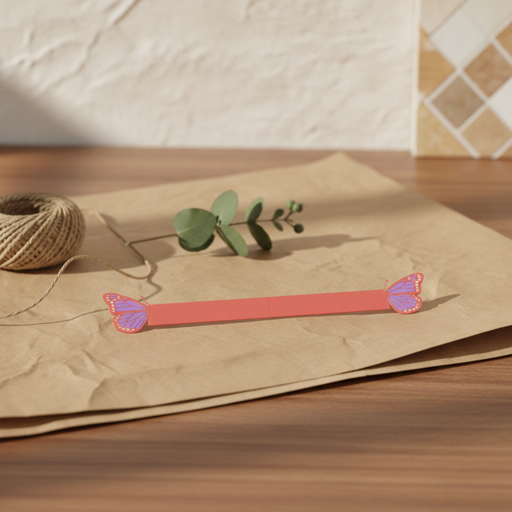 Monarch butterfly bookmark — styled photo